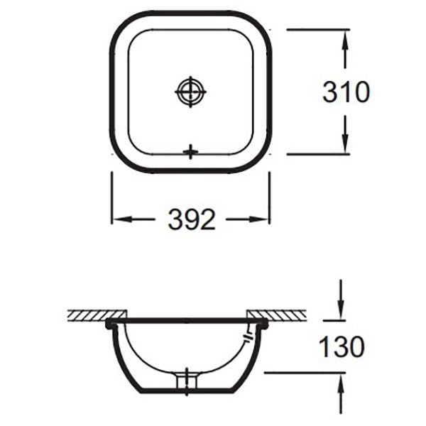 EYE102-00 раковина VOX /39,2х39,2/ (белый)