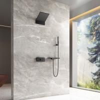 Душевой комплект Futura VSFW-2F11TMB термостатический встраиваемый, 3 режима, черный