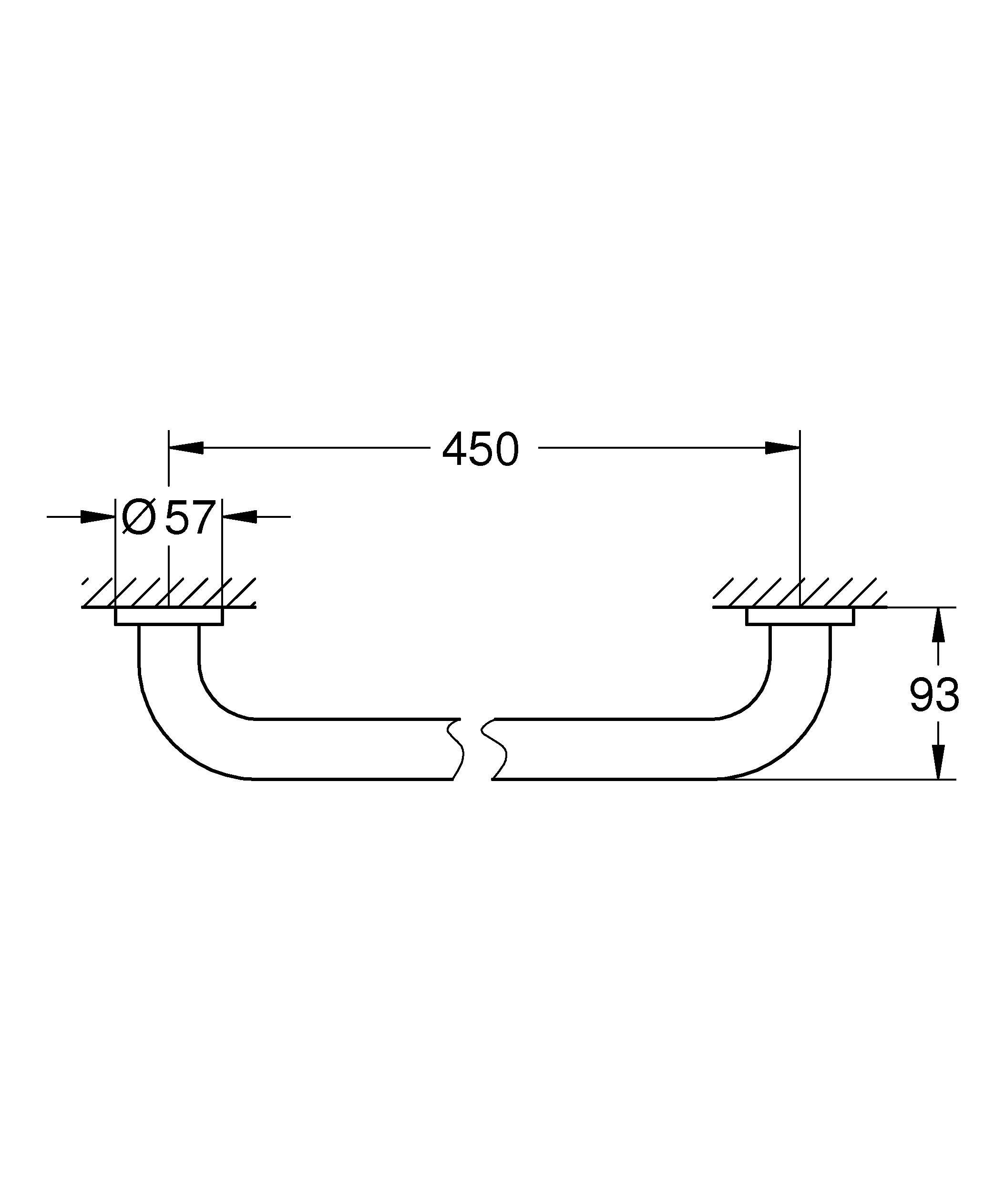Ручка для ванной GROHE Essentials, 450 мм, суперсталь (40793DC1) Ручка для ванной GROHE Essentials, 450 мм, суперсталь (40793DC1)