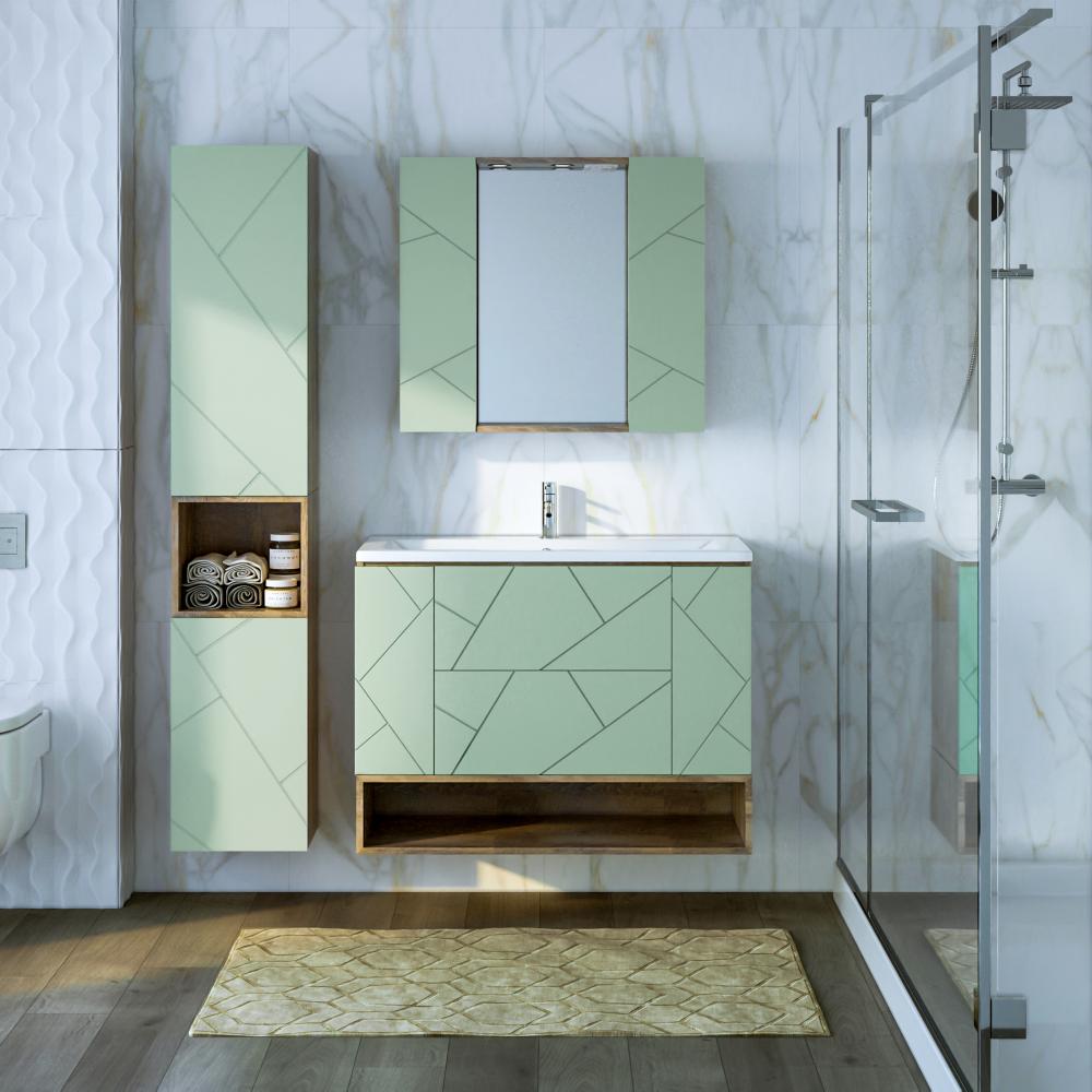 Ниша для тумбы Бриклаер КРИСТАЛЛ 100 см, дуб гранж песочный