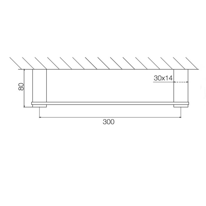 Fima Carlo Frattini Quadra Полотенцедержатель 300 мм., цвет: чёрный матовый