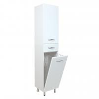 Пенал Onika Модерн 32 напольный, белый, с бельевой корзиной, правый