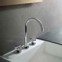 Fantini Icona Classic Смеситель для раковины, 3 отв., с нажимн. донным клапаном, излив 160мм, цвет: хром