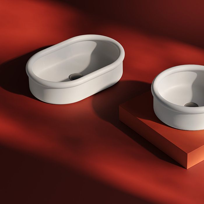 Artceram BRERA Раковина накладная 60х40 h 15, без отв под смеситель, цвет белый матовый