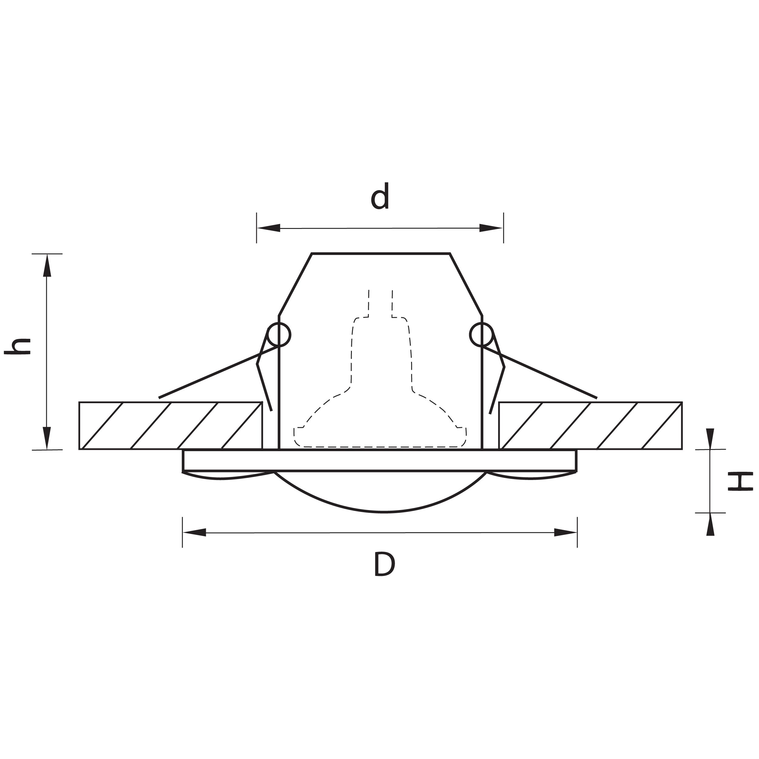 Светильник точечный встраиваемый декоративный под заменяемые галогенные или LED лампы Difesa Piano Lightstar 006881