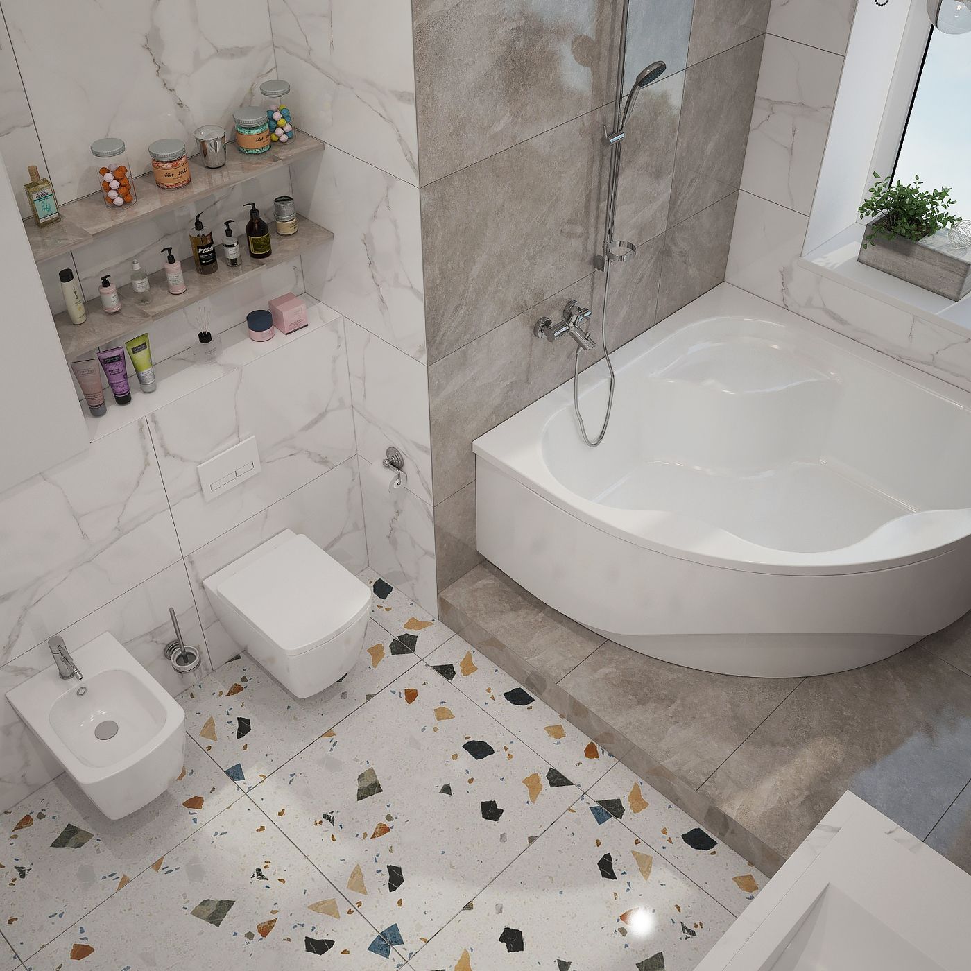 Комплект 3 в 1 Lavinia Boho Aveo S2-37040140, акриловая ванна 140x140 см, усиленный металлический каркас с монтажным набором, лицевой экран