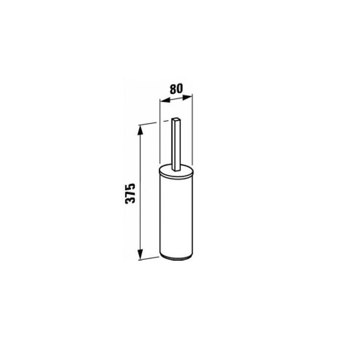 Ёршик, Laufen, LB3 , ширина, мм-80, глубина, мм-80, высота, мм-375, напольный, материал колбы-латунь, материал держателя-латунь, цвет-хром