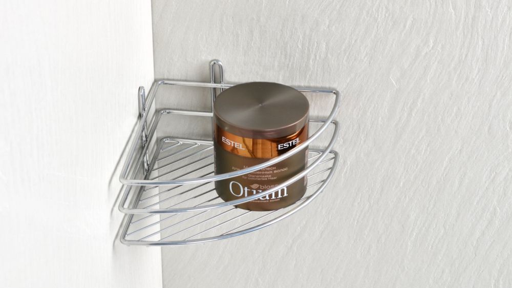 Полка Fixsen угловая одноэтажная цвет серый (FX-710-1), артикул FX-710-1