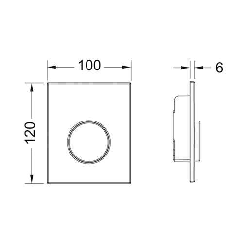 TECEloop Urinal, пластик, хром глянц. TECEloop Urinal, пластик, хром глянц.