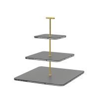 ADJ Сервировочная стойка, 30x30xH35 см.,ручка "Т", цвет: серый, фурнитура золото