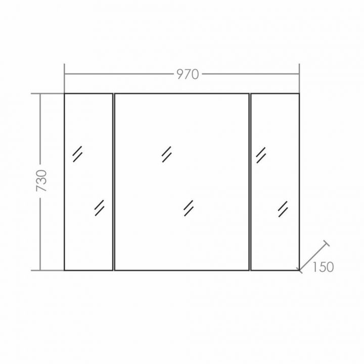Зеркальный шкаф "Стандарт 100" трельяж фацет