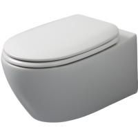 White Ceramic Basic, подвесной безободковый унитаз c крепежом, 50x36x26h см, цвет кофейный матовый