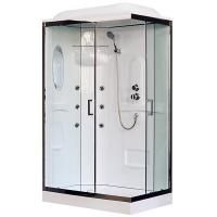 Душевая кабина Royal Bath HP 120х80 RB8120HP2-T-CH-L с гидромассажем стекло прозрачное задняя стенка Белая Душевая кабина Royal Bath HP 120х80 RB8120HP2-T-CH-L с гидромассажем стекло прозрачное задняя стенка Белая