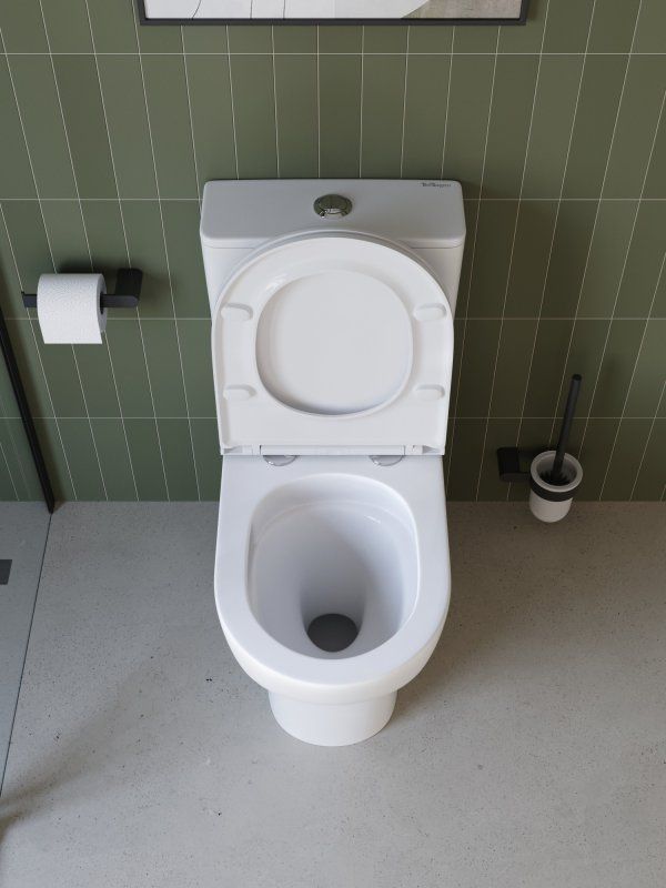 LOUNGE-TOR-2 Унитаз-компакт со смывом "Торнадо", с сиденьем дюропласт soft close, P-trap, BB2802CP/T-TOR/SC, артикул BB2802CP/T-TOR/SC