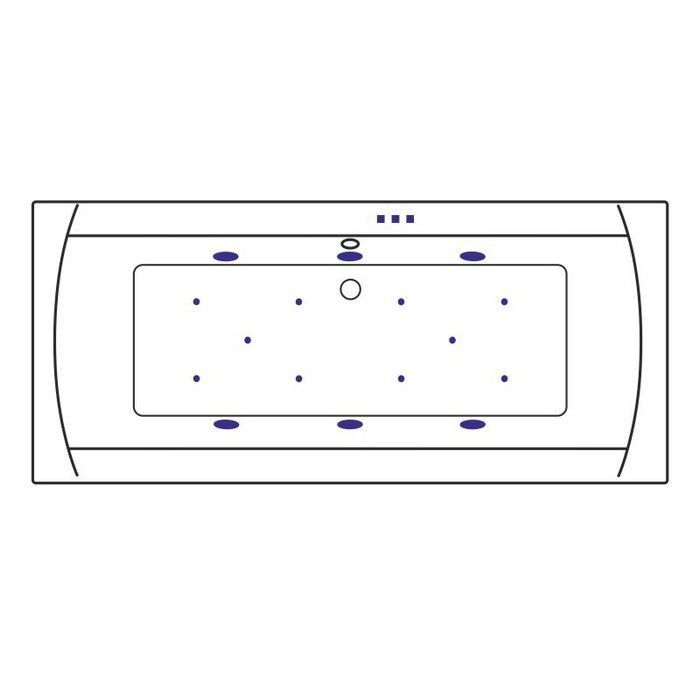 Ванна EXCELLENT Aquaria Lux 180x80 "RELAX" (золото)