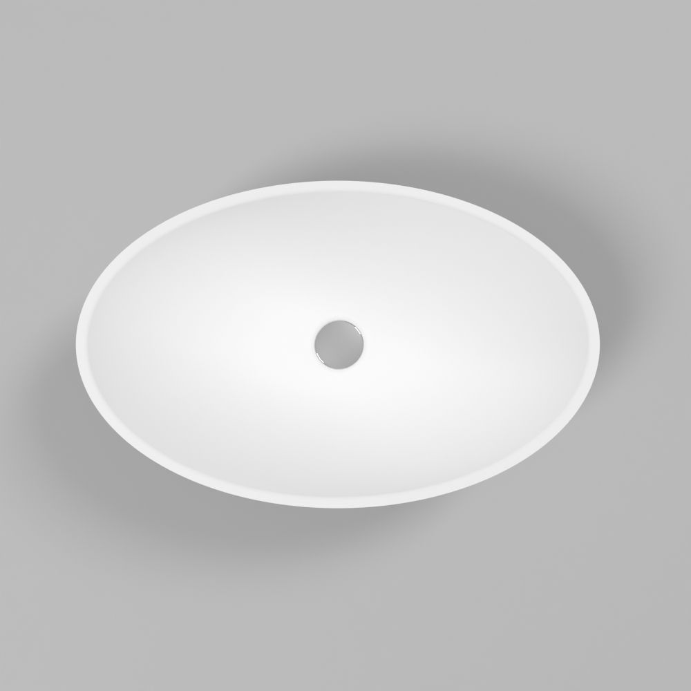 Умывальник WHITECROSS Aquamarine 56x35 (белый мат) иск. камень