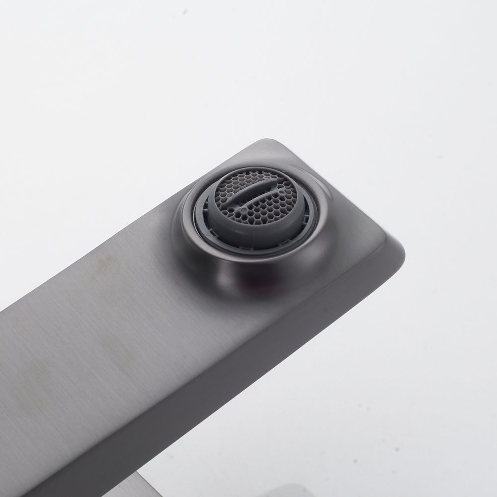 Смеситель для раковины Shevanik S4401T, оружейная сталь