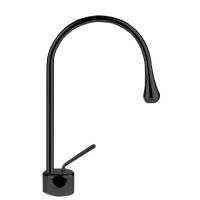 Gessi Goccia Смеситель для раковины на 1 отверстие, излив 174мм R=90, с фиксированным носиком,  цвет: черный