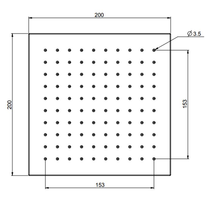 FIMA|Carlo Frattini Wellness Верхний душ из латуни 200х200 мм., квадратный, цвет хром