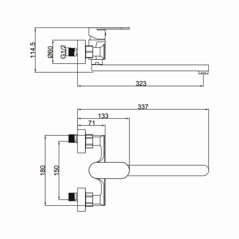 Смеситель для кухни FASHUN A4685, хром