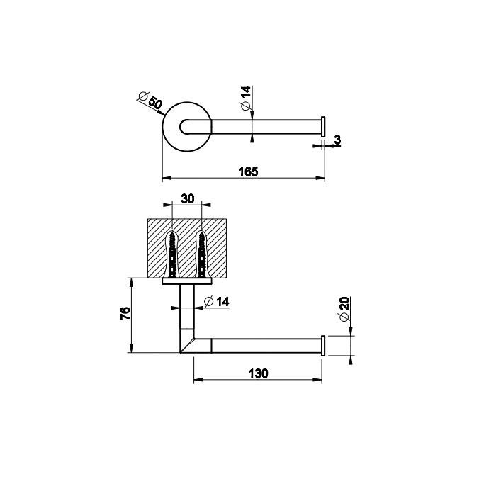 Gessi Anello Настенный держатель для туалетной бумаги. Вертикальная/горизонтальная установка, цвет: хром