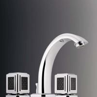 THG METROPOLIS CRISTAL NOIR Смеситель для раковины на 3 отверстия, с донным клапаном, цвет хром