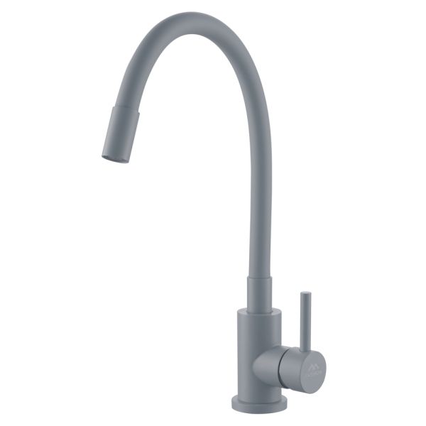 Смеситель для кухни с гибким изливом FASHUN A54101N-12A, серый