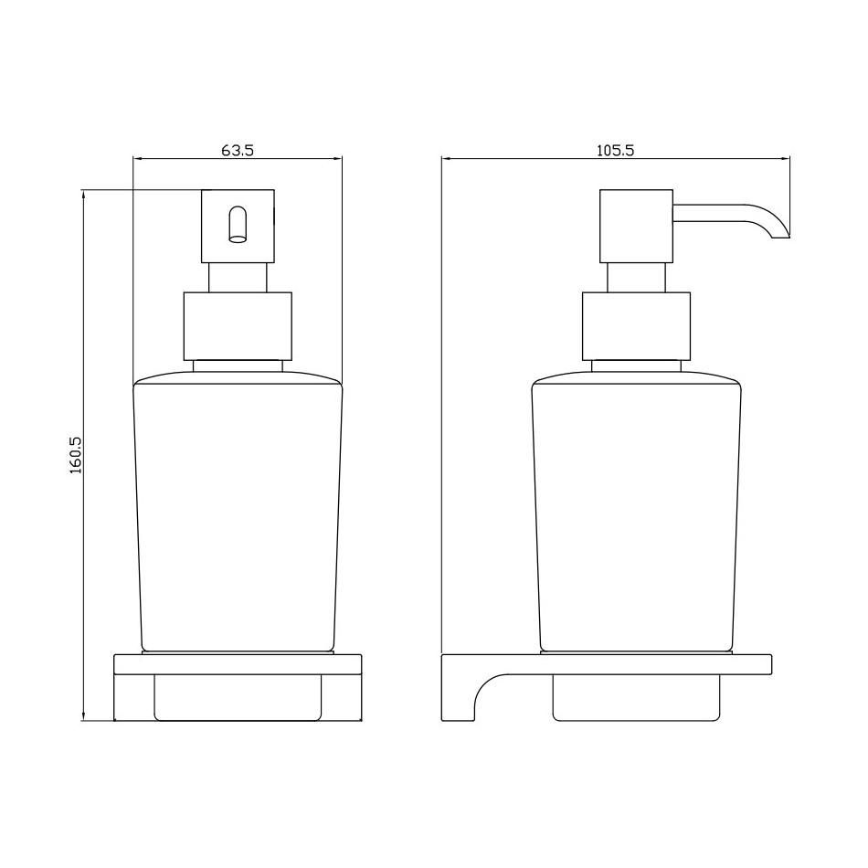 Дозатор жидкого мыла Rav Slezak NIL NLA0303MG, сатин