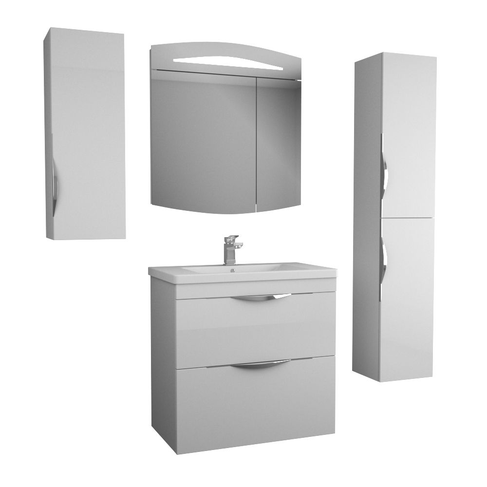 Тумба Sjel stor 80, белый лак