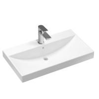 Комплект 2 в 1 Lavinia Boho Bathroom Sink 21510373, врезная фарфоровая раковина 80 см, смеситель
