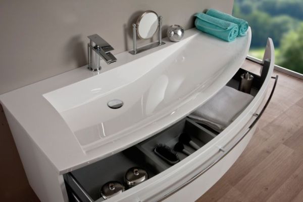 Puris Crescendo, раковина из минерального литья 1400 мм правая, цвет белый