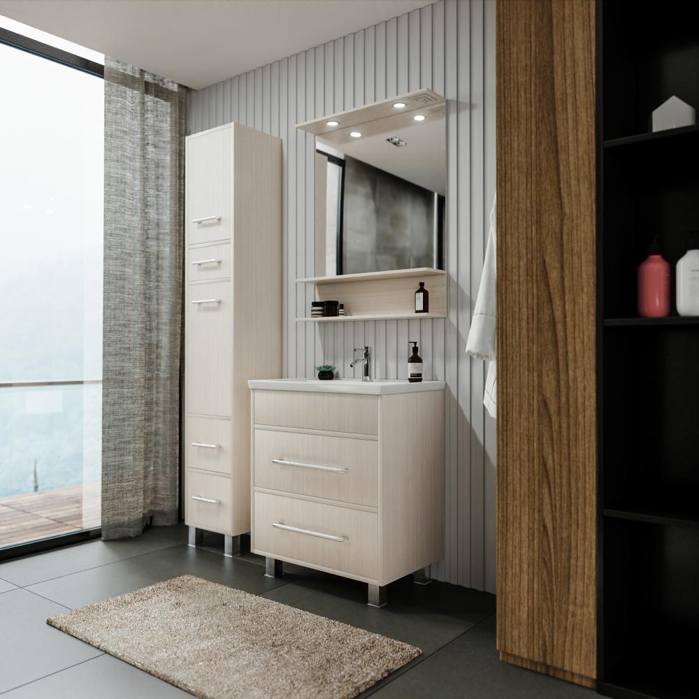 Зеркало Бриклаер ЧИЛИ 70 см, светлая лиственница, артикул 4627125414947