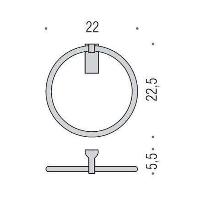 Colombo Luna Полотенцедержатель, цвет: хром Colombo Luna Полотенцедержатель, цвет: хром