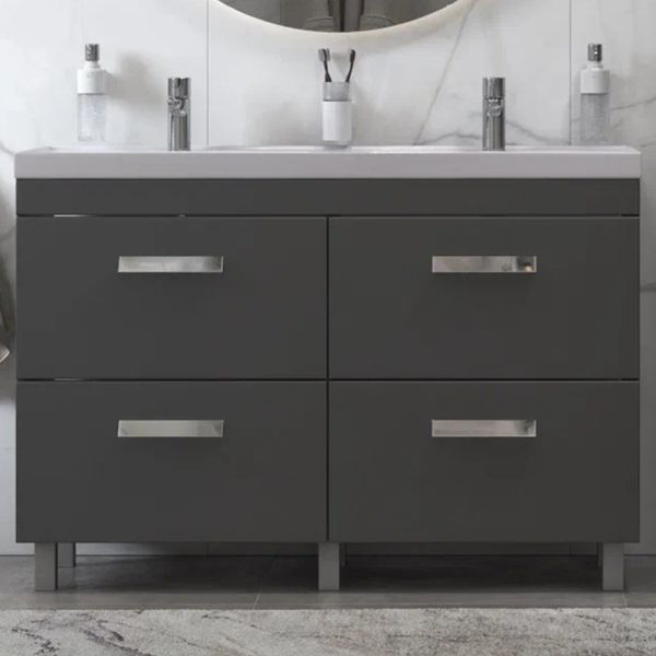 Тумба под раковину напольная Velvex Orlando tn.ORL.CLA.120.4Y графит, 120 см