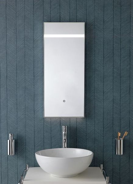 Stil Haus, прямоугольное зеркало 50х90 см с подсветкой и выключателем на полотне, цвет хром