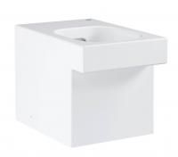 Унитаз GROHE Cube Ceramic напольный приставной, безободковый, альпин-белый (3948500H) Унитаз GROHE Cube Ceramic напольный приставной, безободковый, альпин-белый (3948500H)