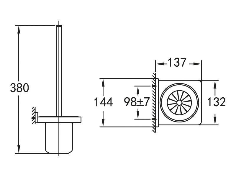 Щетка для унитаза MAXIMA CZR-F-8923