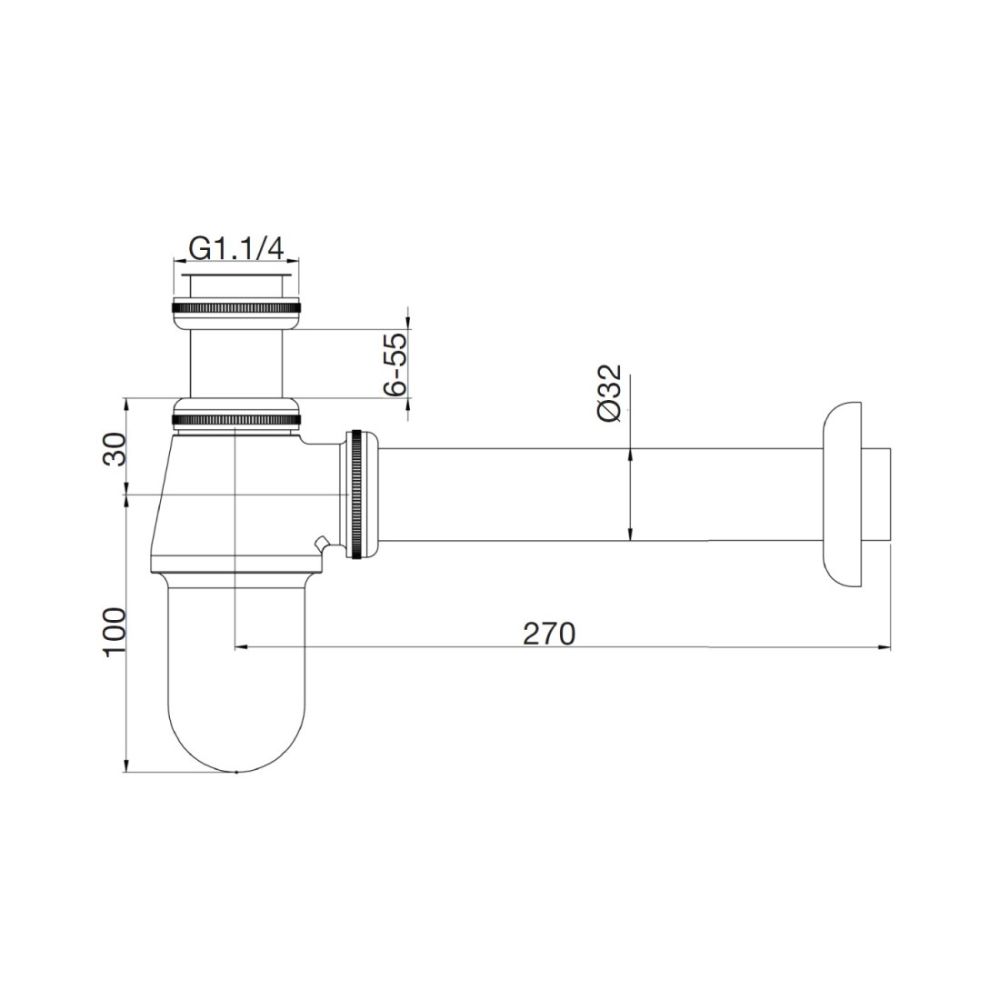 Сифон для раковины Webert AC0021015, хром