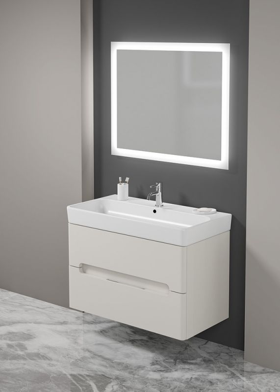 Тумба с раковиной SanVit Форма 90 kforma090 в цвете Ral подвесная Белый глянец