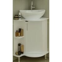 Тумба с раковиной СанТа Аврора 70 216002 угловая Белая