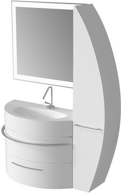 Шкаф-пенал De Aqua Эскалада RS1 R белый