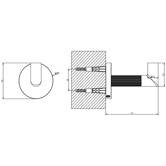 Gessi Anello Крючок настенный., цвет: Black Metal Brushed PVD