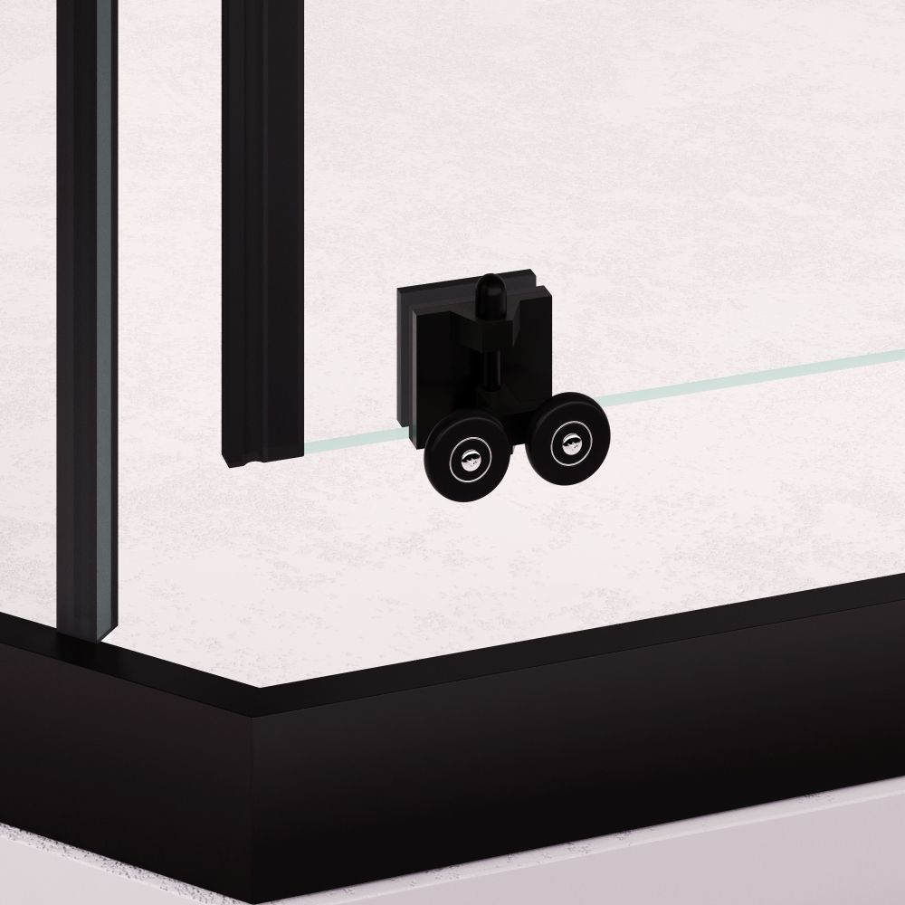 Душевой уголок стекло 6 мм, пятиугольный, форма трапеция, раздвижная дверь, RGW PA-86B (Прозрачное, 1000x1000)