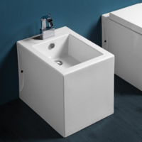 Simas Frozen Биде напольное с 1-м отверстием под смеситель 37.5х51см, цвет белый (без крепежа F90)