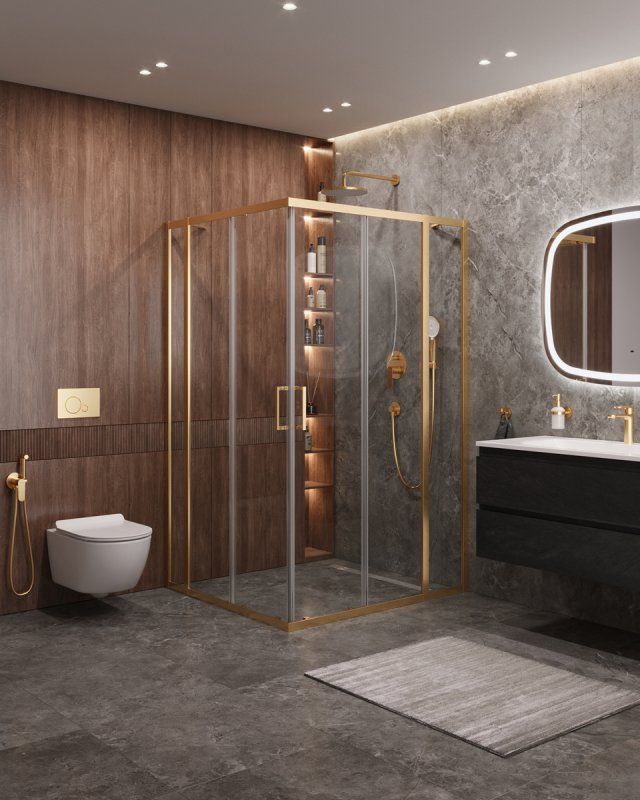 MOLVENO-AH-22-130/120-C-GM-IV Душевой уголок, артикул MOLVENO-AH-22-130/120-C-GM-IV