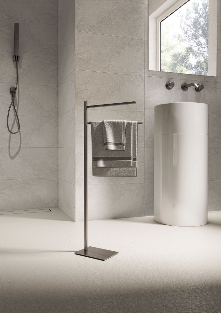 Gedy Trilly, стойка: 2 полотенцедержателя, цвет оружейная сталь, артикул TR31(81)