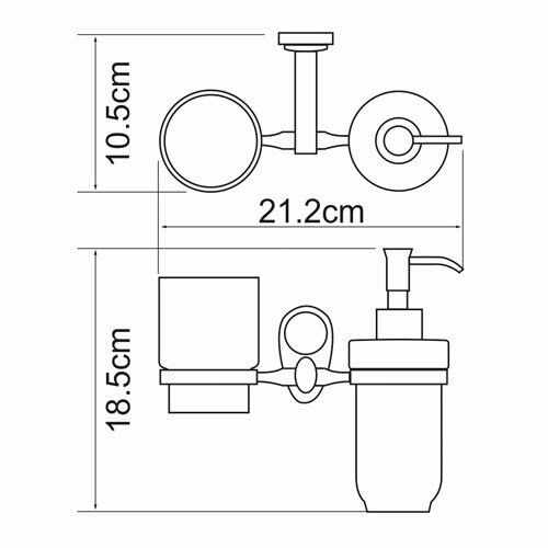 Аксесс Main K-9289C Держатель стакана и дозатора (блистер), КЕРАМИКА, хром, WasserKRAFT Аксесс Main K-9289C Держатель стакана и дозатора (блистер), КЕРАМИКА, хром, WasserKRAFT