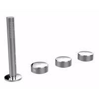 FIMA|Carlo Frattini Texture Collection Смеситель на борт ванны, без излива, ручки "H", без накладок, цвет хром