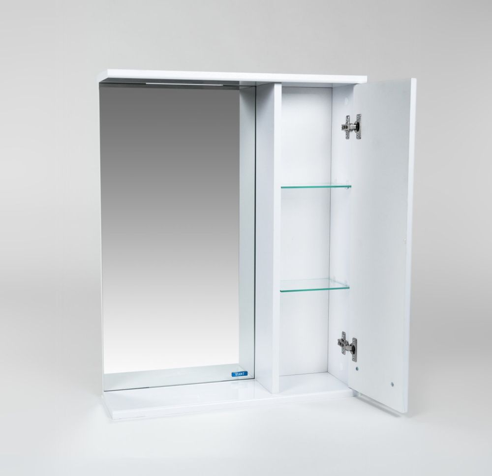 Зеркальный Шкаф VIANT  "Прага" 55 правый без света 160х550х700 (VPRA55-ZSHR), артикул VPRA55-ZSHR