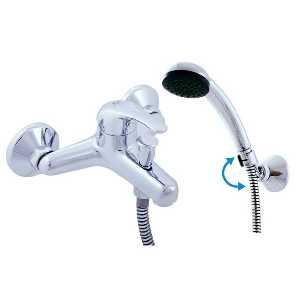 Смеситель для ванны с автоматическим переключением и  душем, подв..держ.